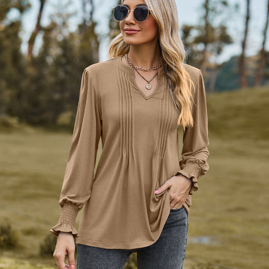 Bluzka oversize z dekoltem V