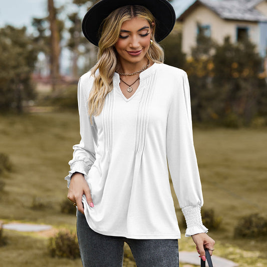 Bluzka oversize z dekoltem V