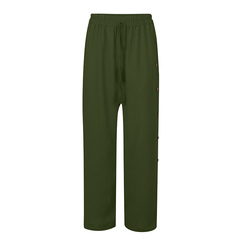 Spodnie wide leg z guzikami
