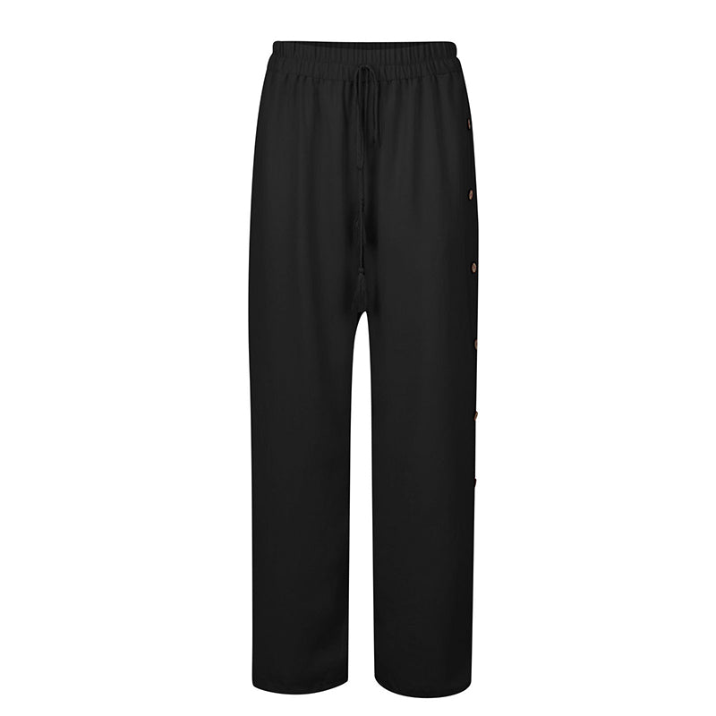 Spodnie wide leg z guzikami